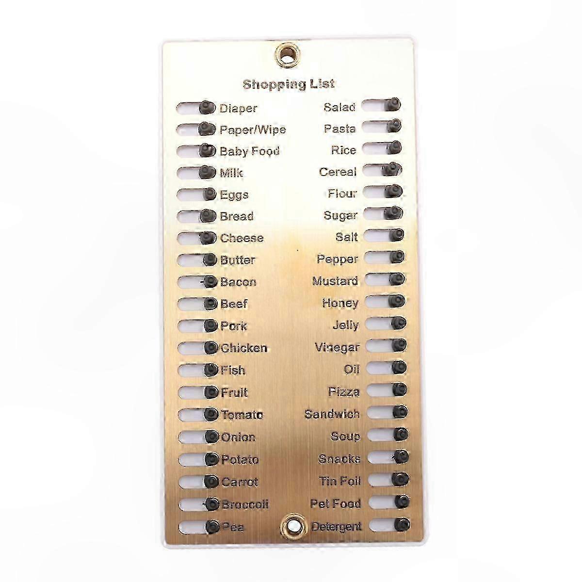 Reusable Metal Shopping List Board for Grocery Memory Reminders