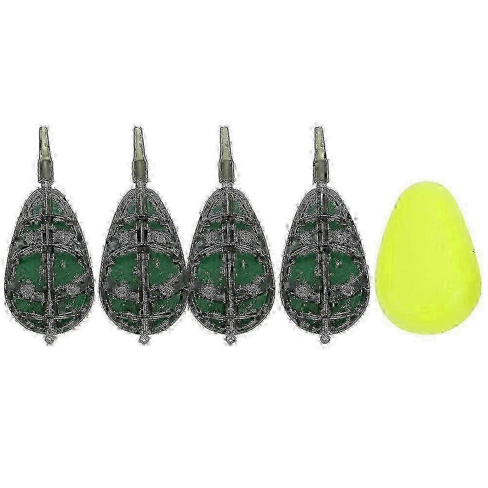 Portable Fishing Feeder Set with Bait Cage & Mould - Quick Catch Tackle Accessories (30G, 40G, 50G, 60G) for Anglers