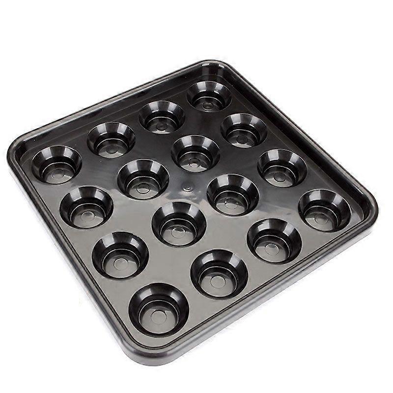 Black Billiard Ball Tray - 16-Hole Pool Table Organizer