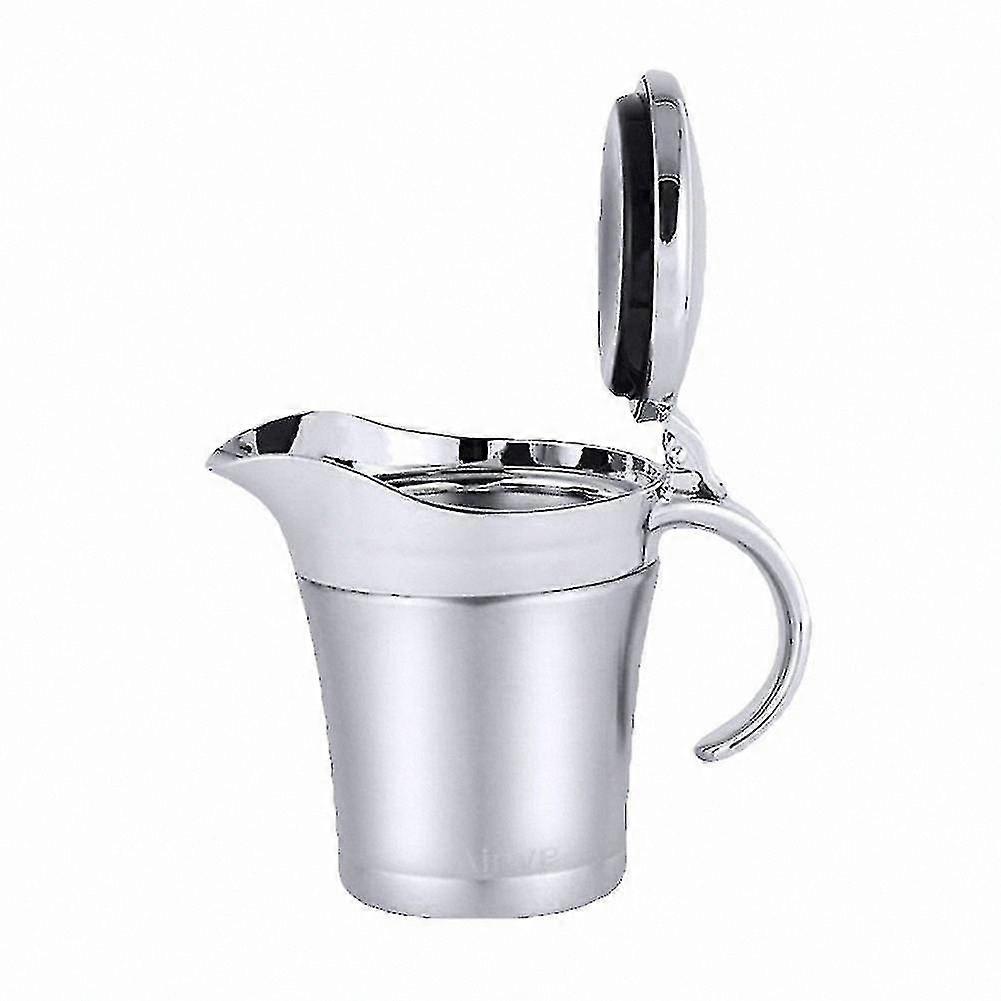 Double Wall Insulated Sauce Jug with Lid for Gravy and Sauces