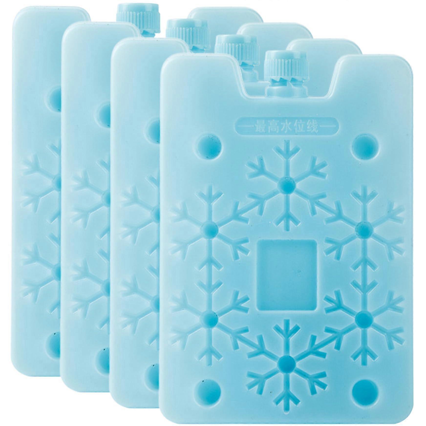 Ice Packs 4 Pack Durable Reusable Slim Light Green 40 6 x 10 2 x 1.8 cm Slow Melting Ice Packs for Lunch and Cooler Boxes