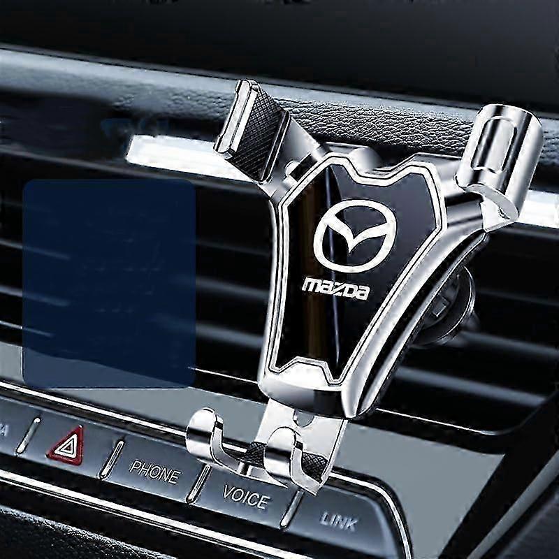 Support de téléphone de voiture à évent rotatif 360 pour Mazda Cx3 Cx5 Cx7 Cx9 Mx5 Mazda6 Atenza Mazda 3 Mazda 5, Support de téléphone de support de ventilation de voiture Standard argent