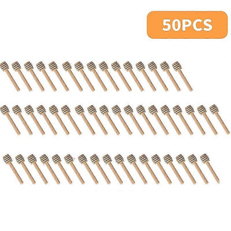 High-Quality Honey Mixing Handle Jar Spoon: 100-Piece Wood Dipper with Long Stir Bar