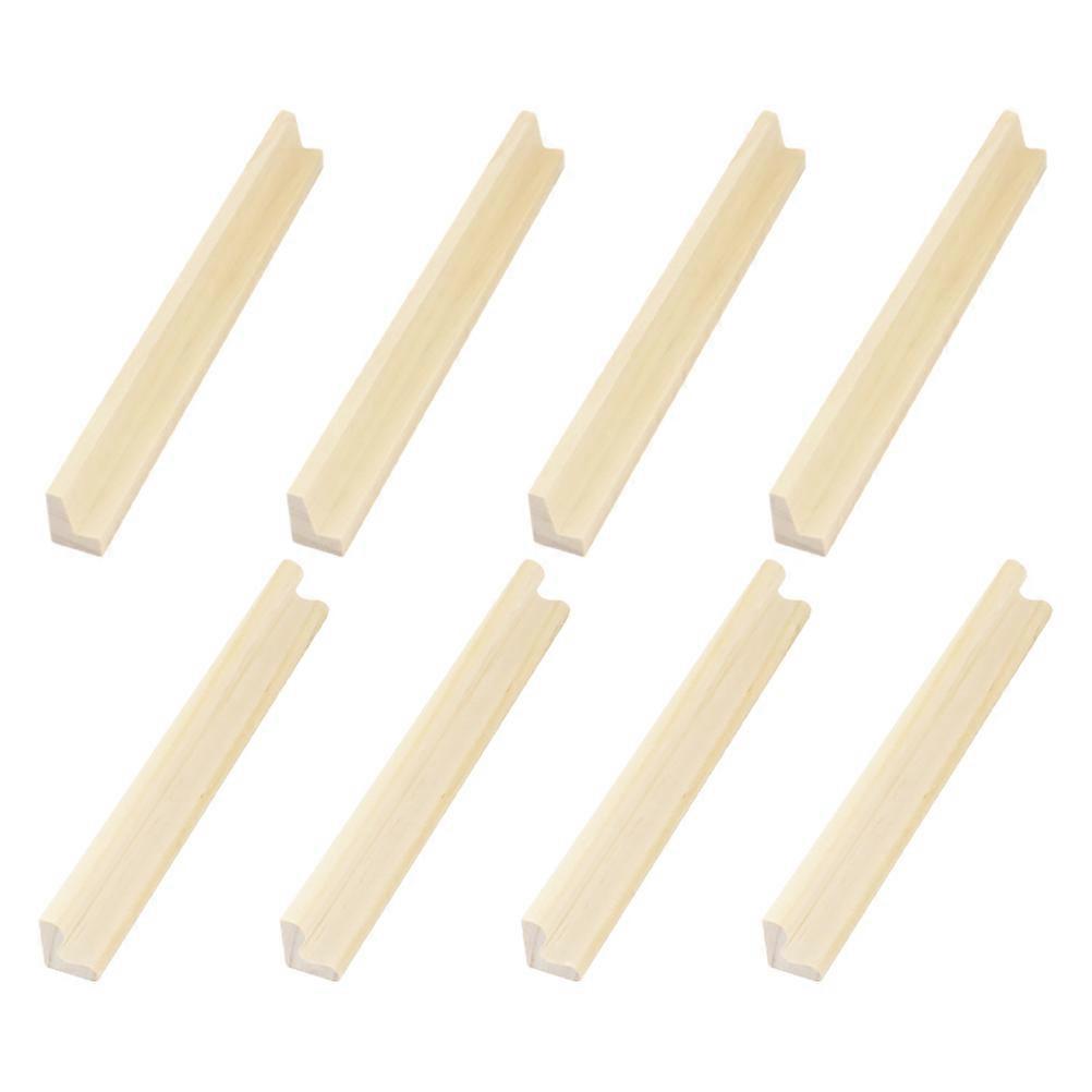 Wooden Domino Racks Set Multi Functional Display Base Tray for Desktop Domino Holder Stand Natural Wood Finish Versatile DIY Display Accessory