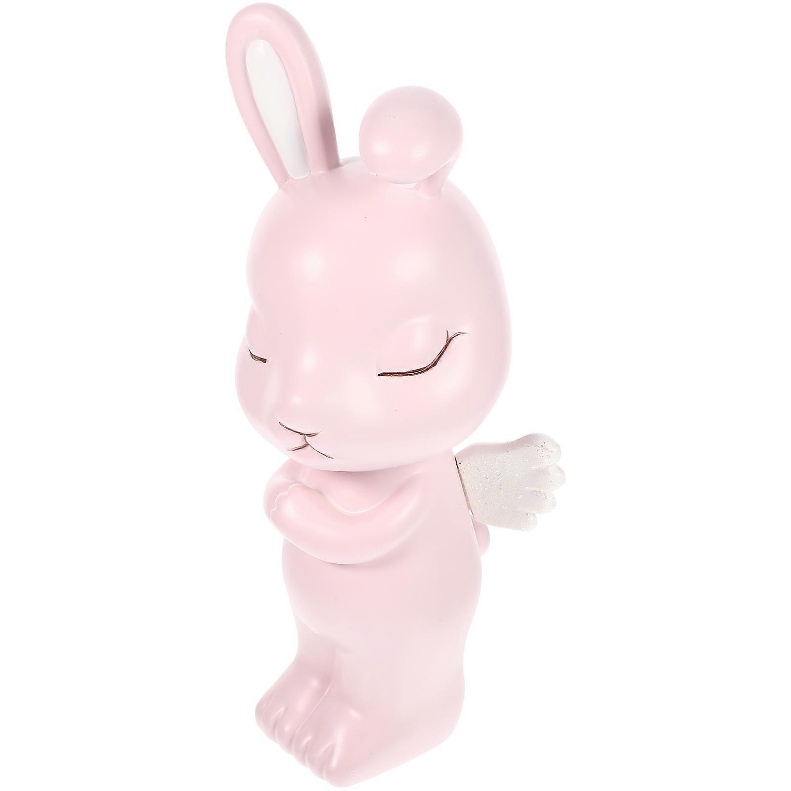 Money Saving Bank Rabbit for Girls Boys Pink Resin Saving 1Pack