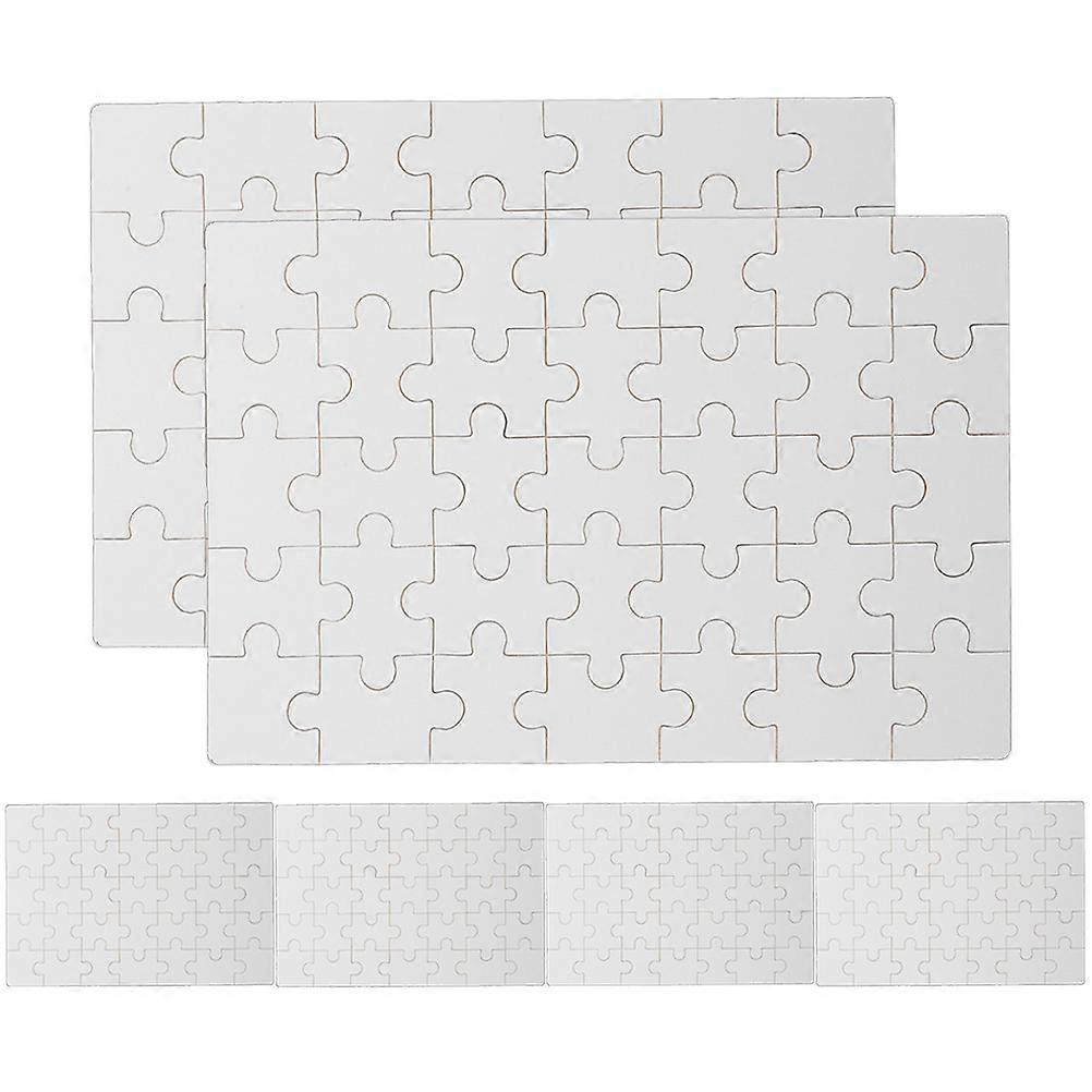 DIY White Plastic Puzzle Pieces for Sublimation Craft with Resistance 6 Sheets