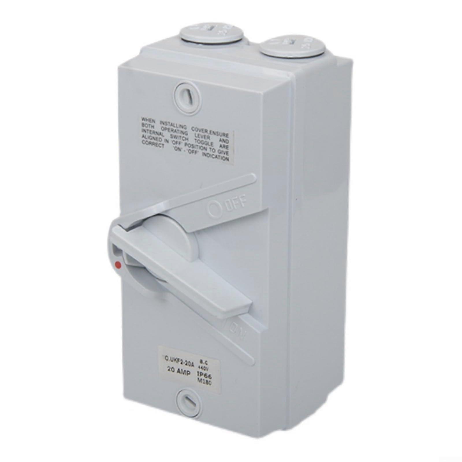 3 Pole Isolator Switch IP66 Waterproof Rotary 35A AC Load Breaker for Industrial Electrical Power Control Panel