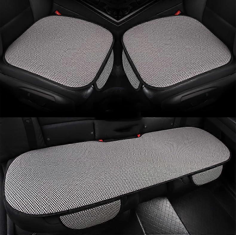 Car Seat Cushion Pad For Hyundai i10 2019-2024, Grey Non-Slip Cooling Mat Protector, 3 PCS Seat Covers