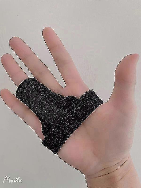 Finger Support Brace with Adjustable Strap for Tendon Relief and Stiffness Reduction