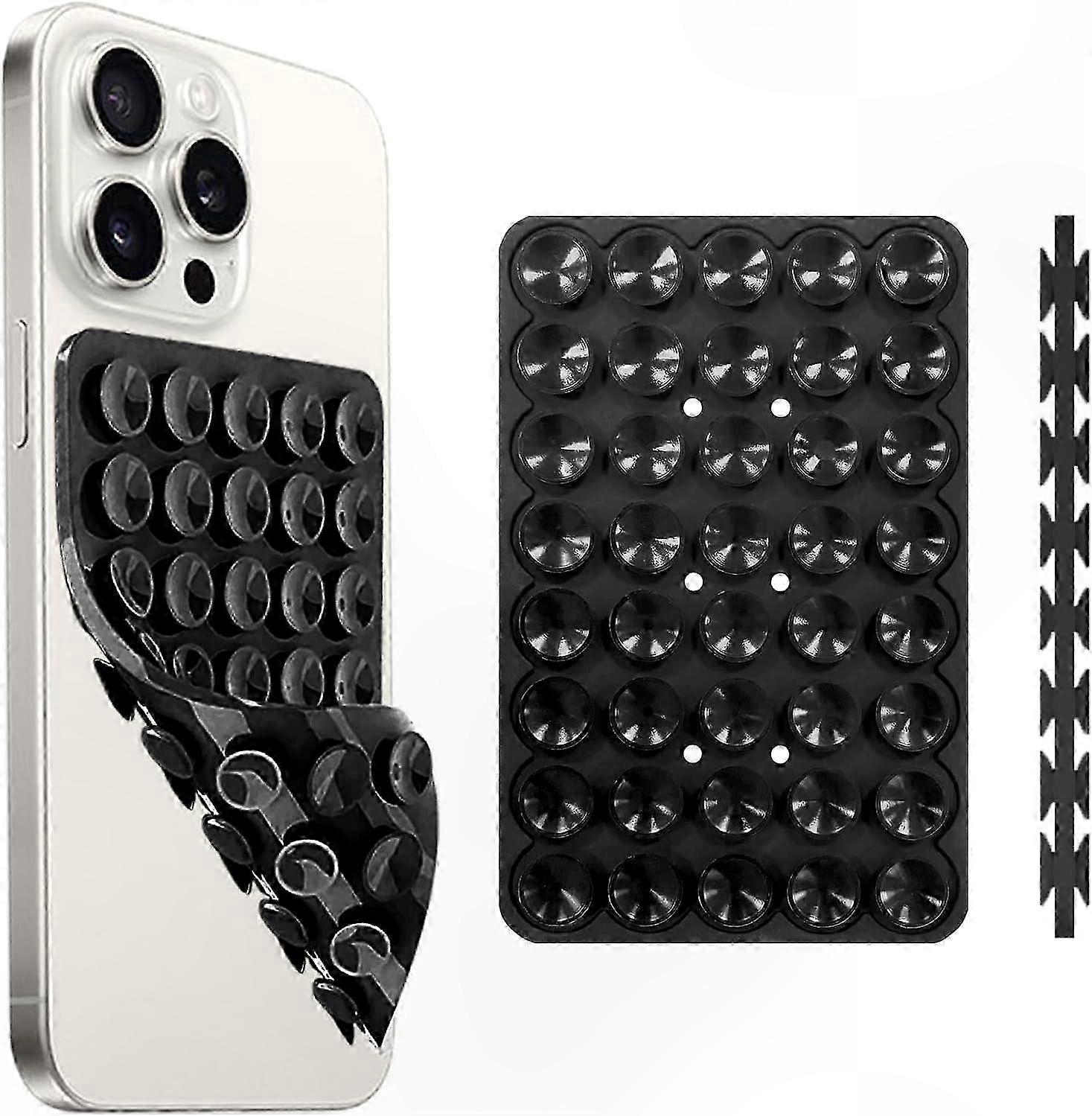 Double-Sided Silicone Suction Phone Mount for Hands-Free Use, Ideal for Selfies and Videos