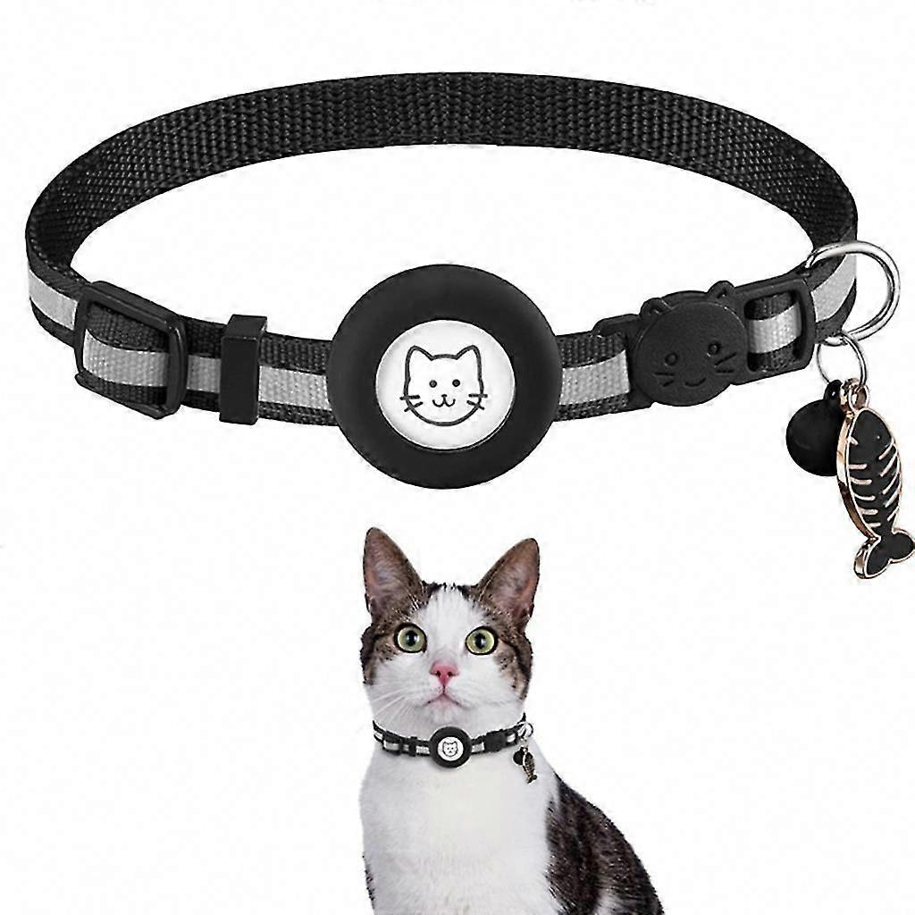 Reflective GPS Tracker Collar for Cats and Small Dogs, Adjustable Pet Safety Collar