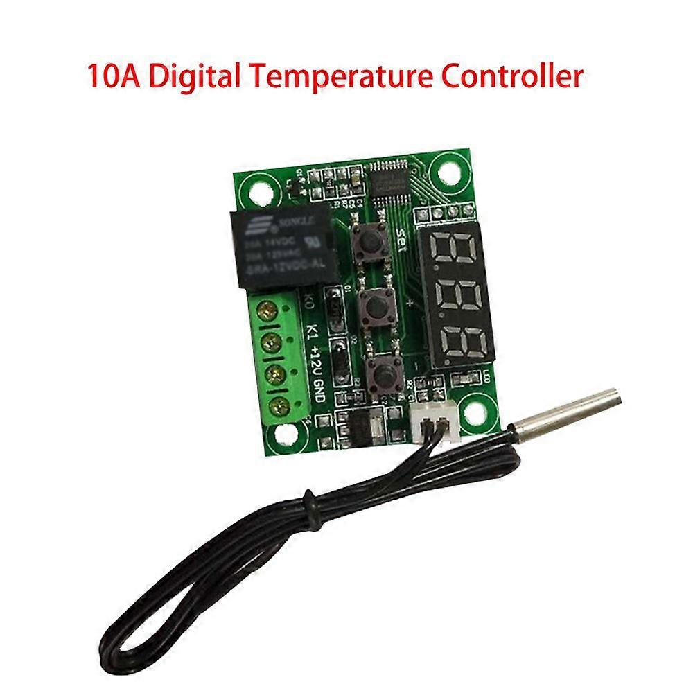 W1209 Digital Temperature Controller Board Micro Electronic High Accuracy NTC Sensor Temp Control Thermostat Panel with Waterproof Sensor Probe