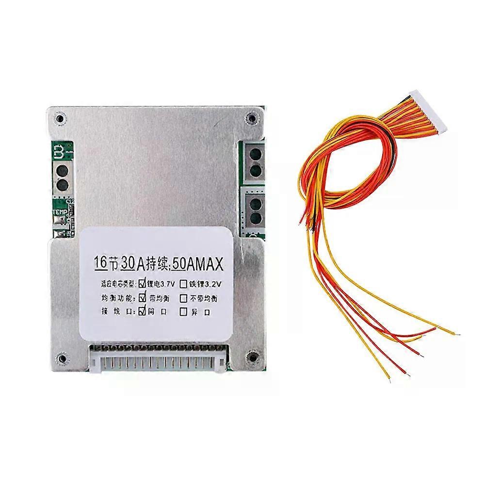 BMS 16S 60V 50A Lithium Battery Charger Protection Board Power Battery with Balance Improving Protection Board For Electric Bik