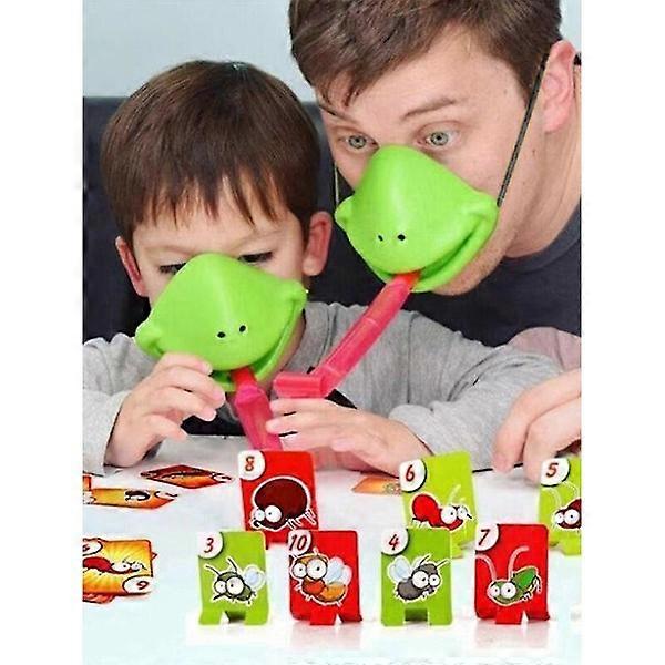 Frog Mask Card Toy Protruding Tongue Blowing Desktop Parent-Child Battle Game