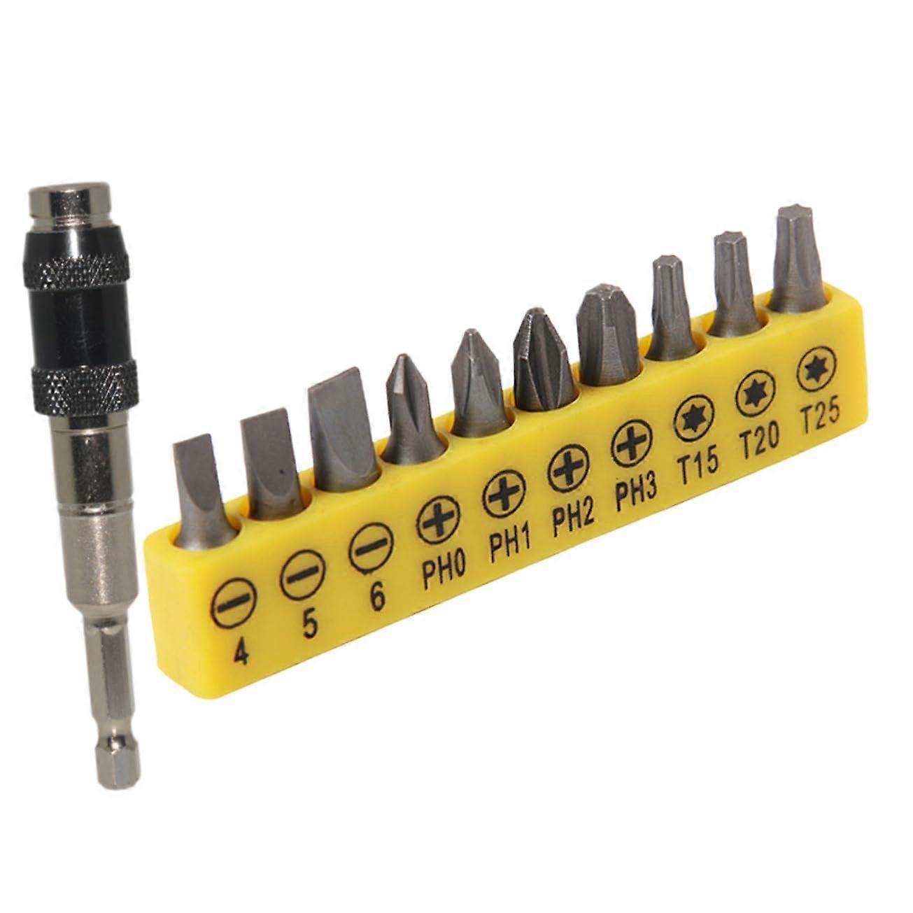 Bit Tip Holder Magnetic Socket Drill Extension Kit with Flexible 0-20 Degree Bendable Hexagon Handle Adapter for Power Tools