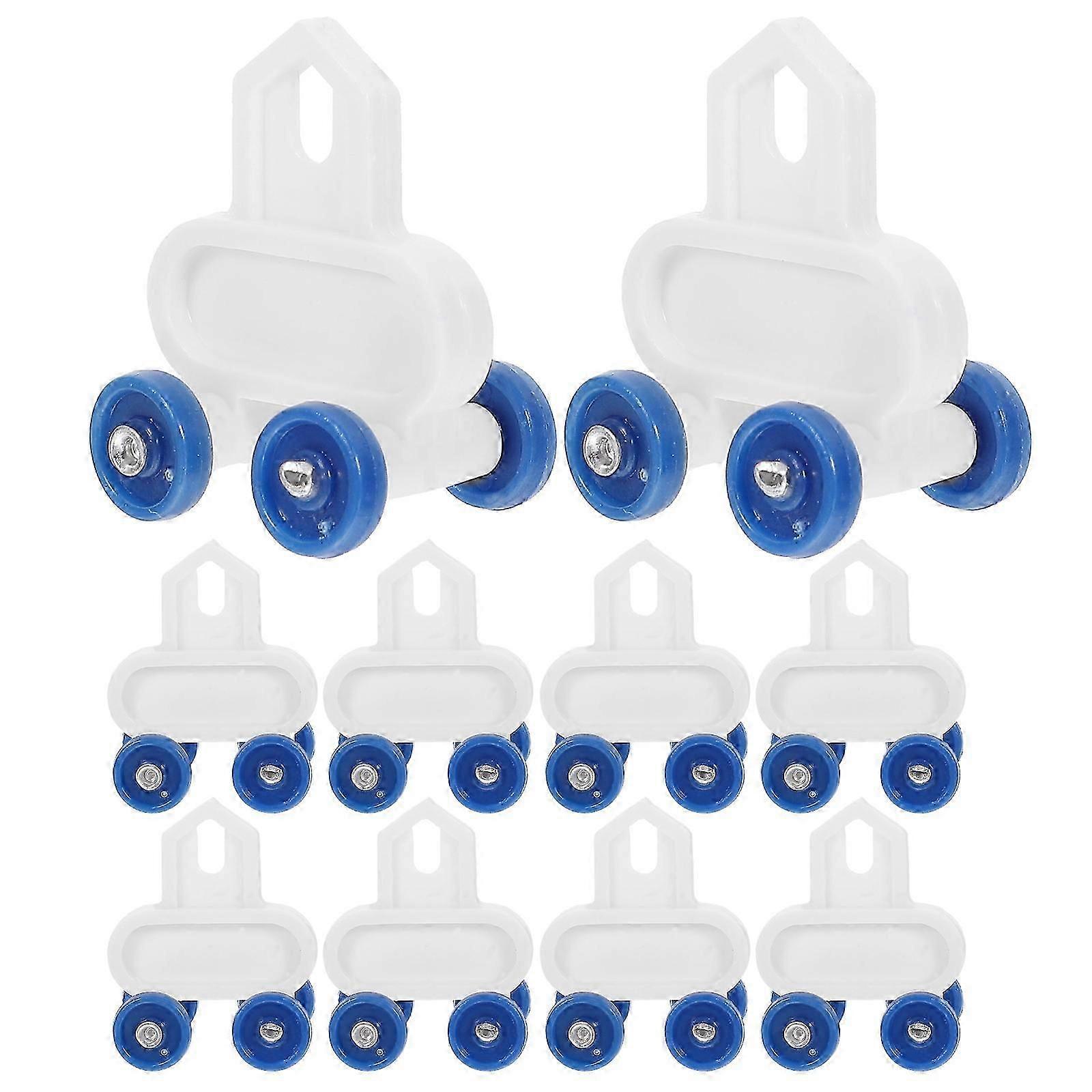 20pcs Curtain Track Rollers Plastic Drapery Rail Sliding Glider Curtain Track Rollers