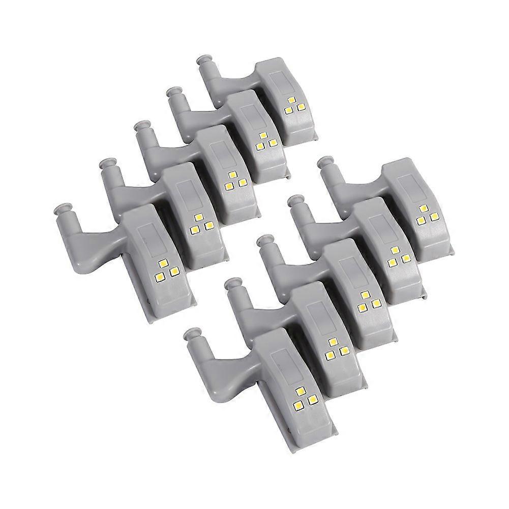 Cabinet Hinge Led 10Piece LED Light Universal Sensor For Wardrobe Cabinets Cupboards 4Design Warm White, Grey