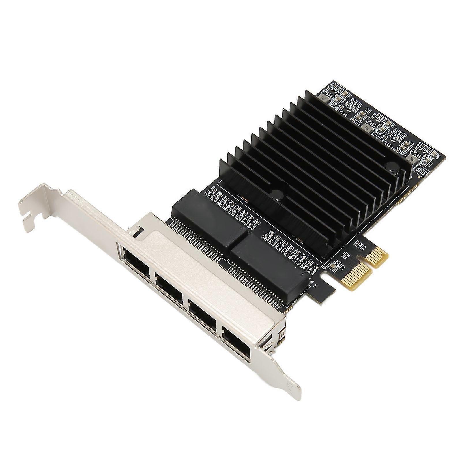 PCIe 4-Port Gigabit Network Card 1000Mbps 120x115x55mm