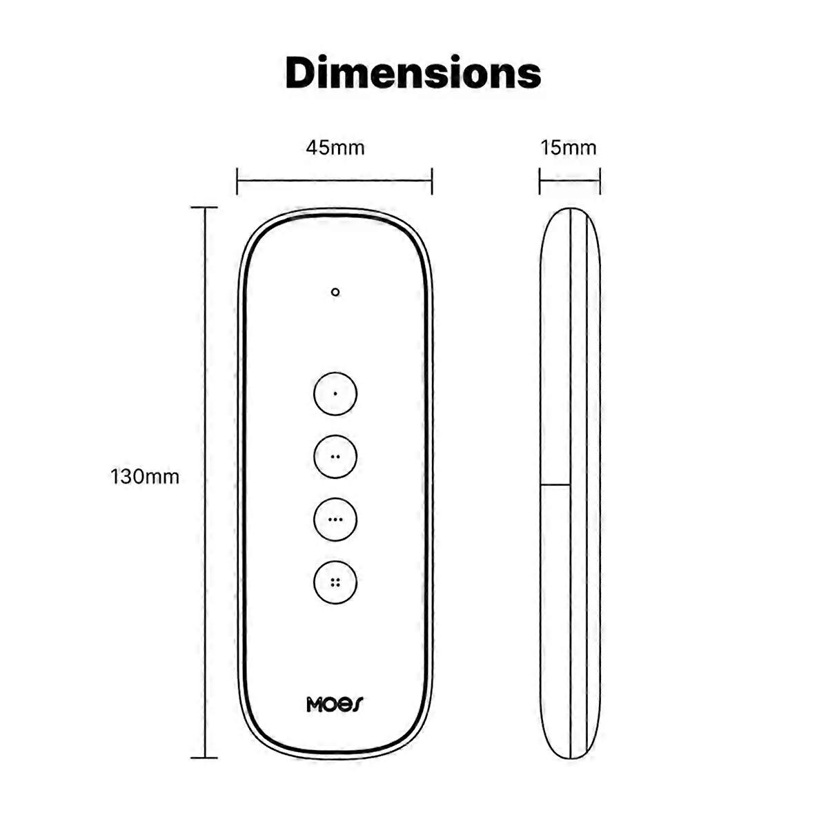 Tuya ZigBee スマート シーン スイッチ 4 ボタン ポータブル ワイヤレス軽量設計 12 シナリオ オートメーション リモコン