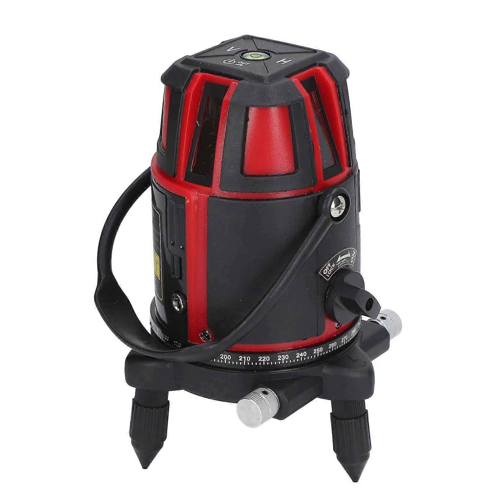 5 Line 360° Red Laser Level Self-Leveling 2000mAh Battery