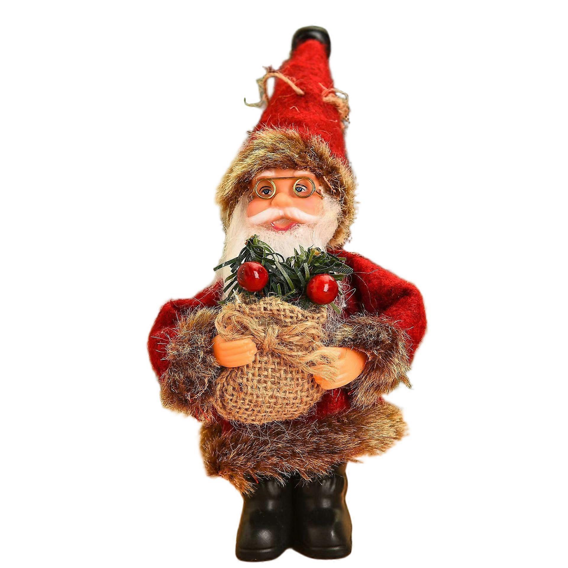 Santa Claus plush toys, available in multiple colors, small in size, no (description), decorative gift ornaments