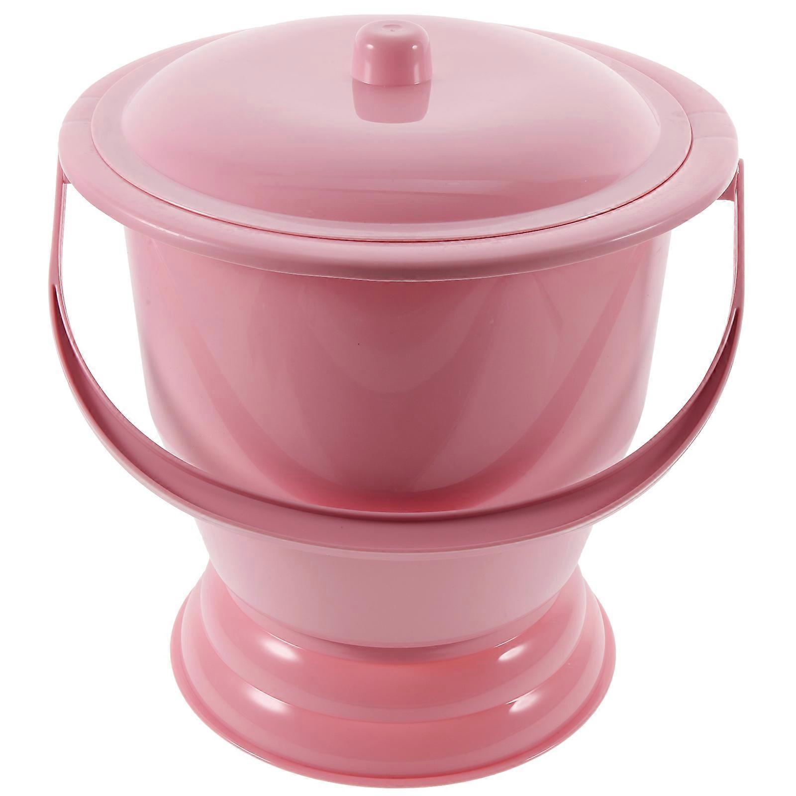 1PC Portable Chamber Pot for Seniors and Children with Cover Handheld Design
