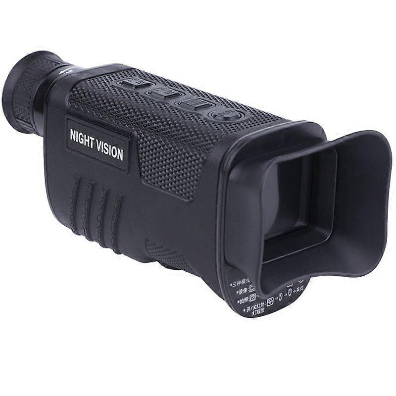 Upgraded Night Vision Monocular Digital Infrared Monocular Telescope for 100% Darkness with 8X Zoom(Black)