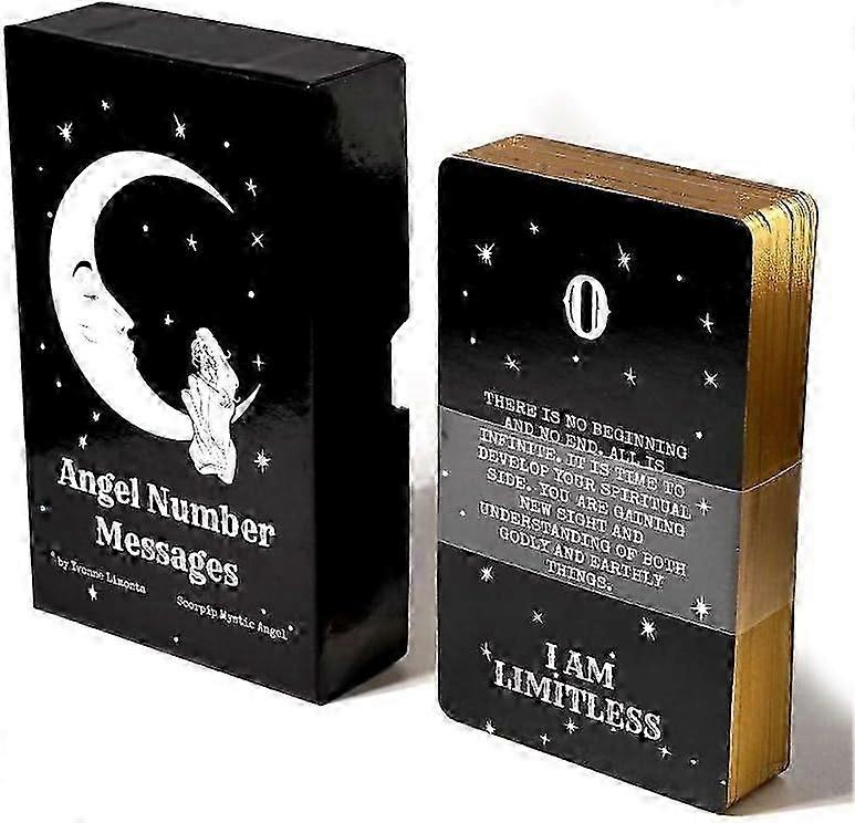 Angel number message bronzing edging tarot cards
