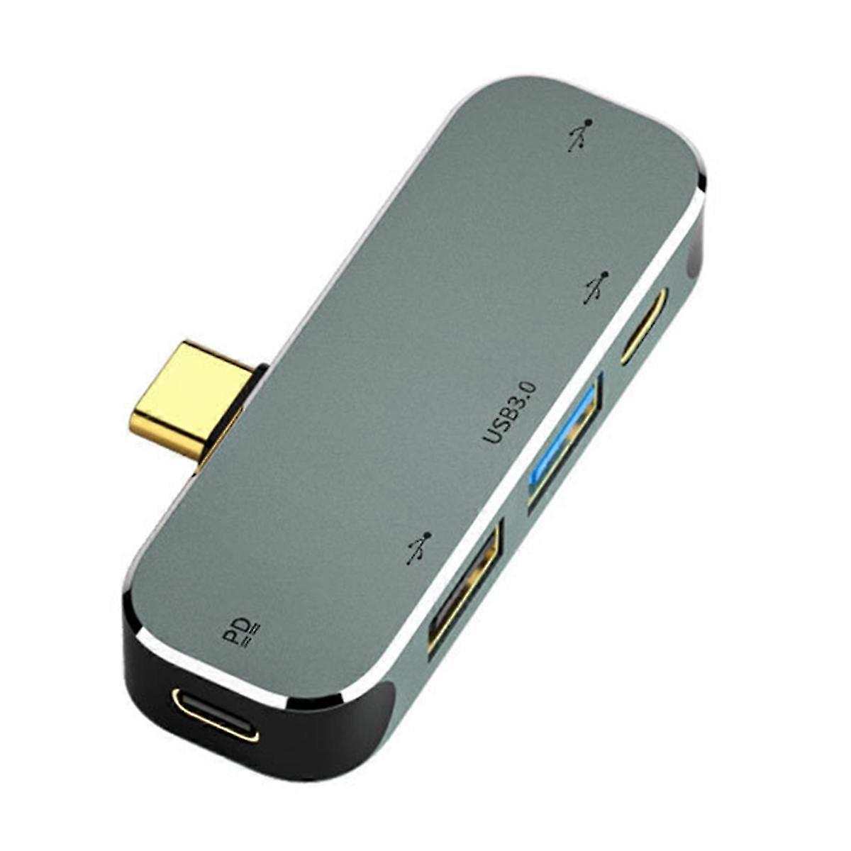 PC Computer Type-C Extension Hub with 5 Ports & 3.55mm Jack, PD Charging Function - USB Extender Y Cable