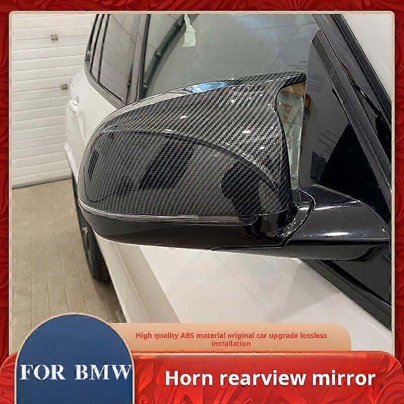 Apply Suitable for replacing the rearview mirror housing of the new BMW X3, X4, X5, G01, G02, and G05 with carbon fiber pattern horns