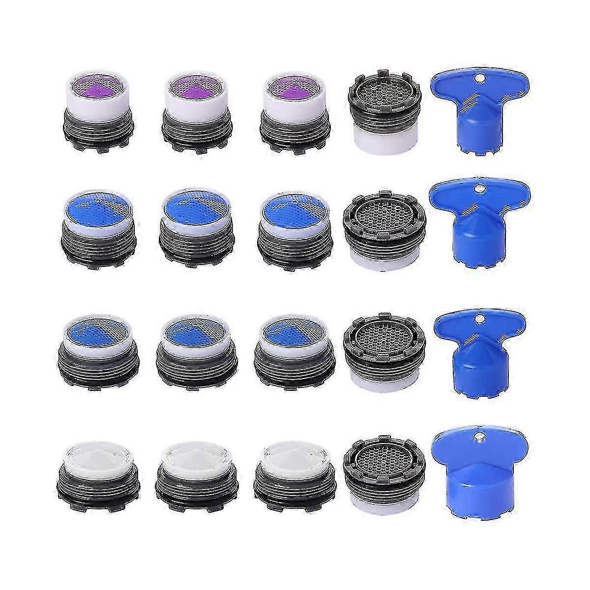 20pcs Faucet Aerators M16.5 M21.5 M24 Water Saving Flow Restrictor Splash Reducer for Tap