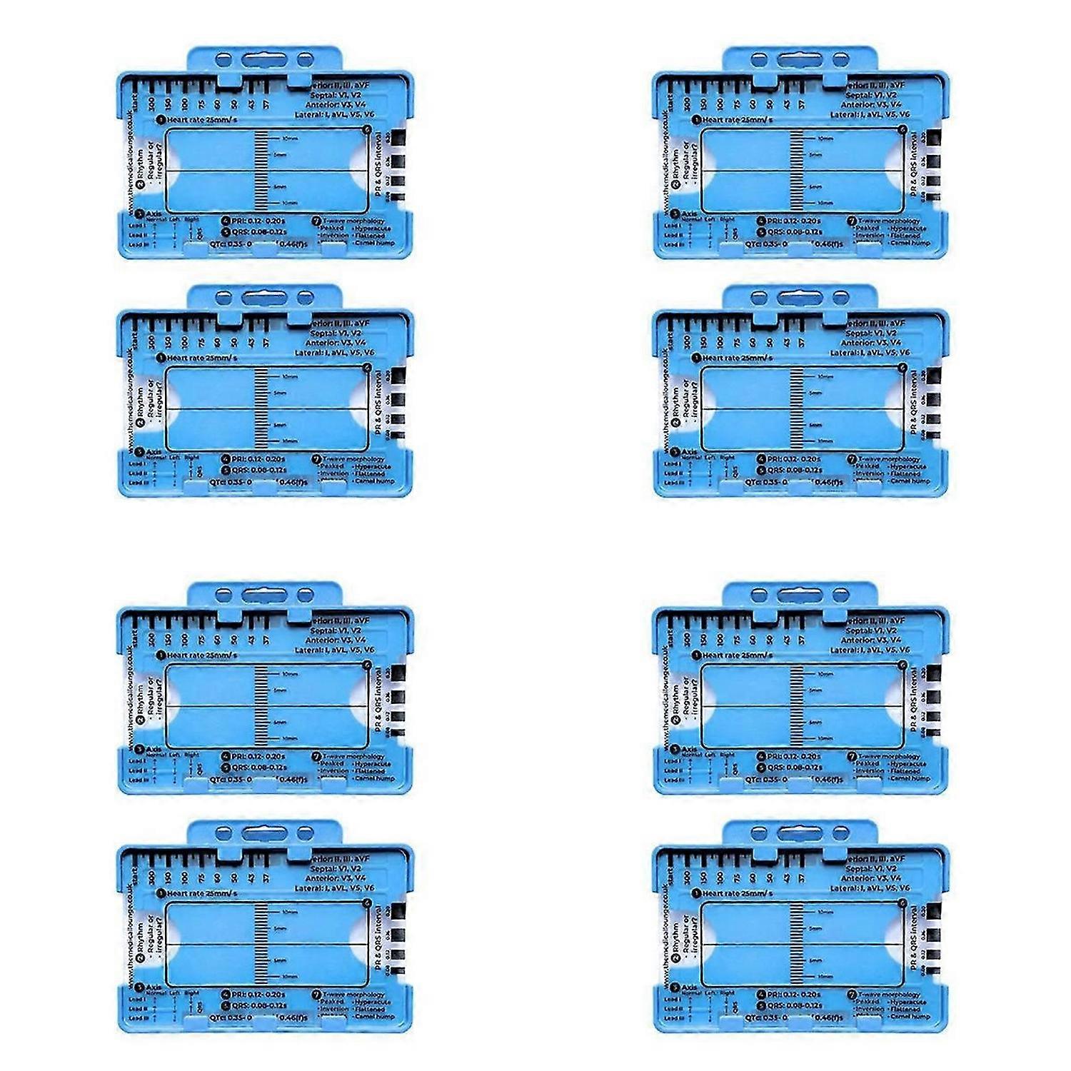 2PCS ECG 7 Step Ruler, ECG 7 Step Ruler for ECG/EKG Interpretation,