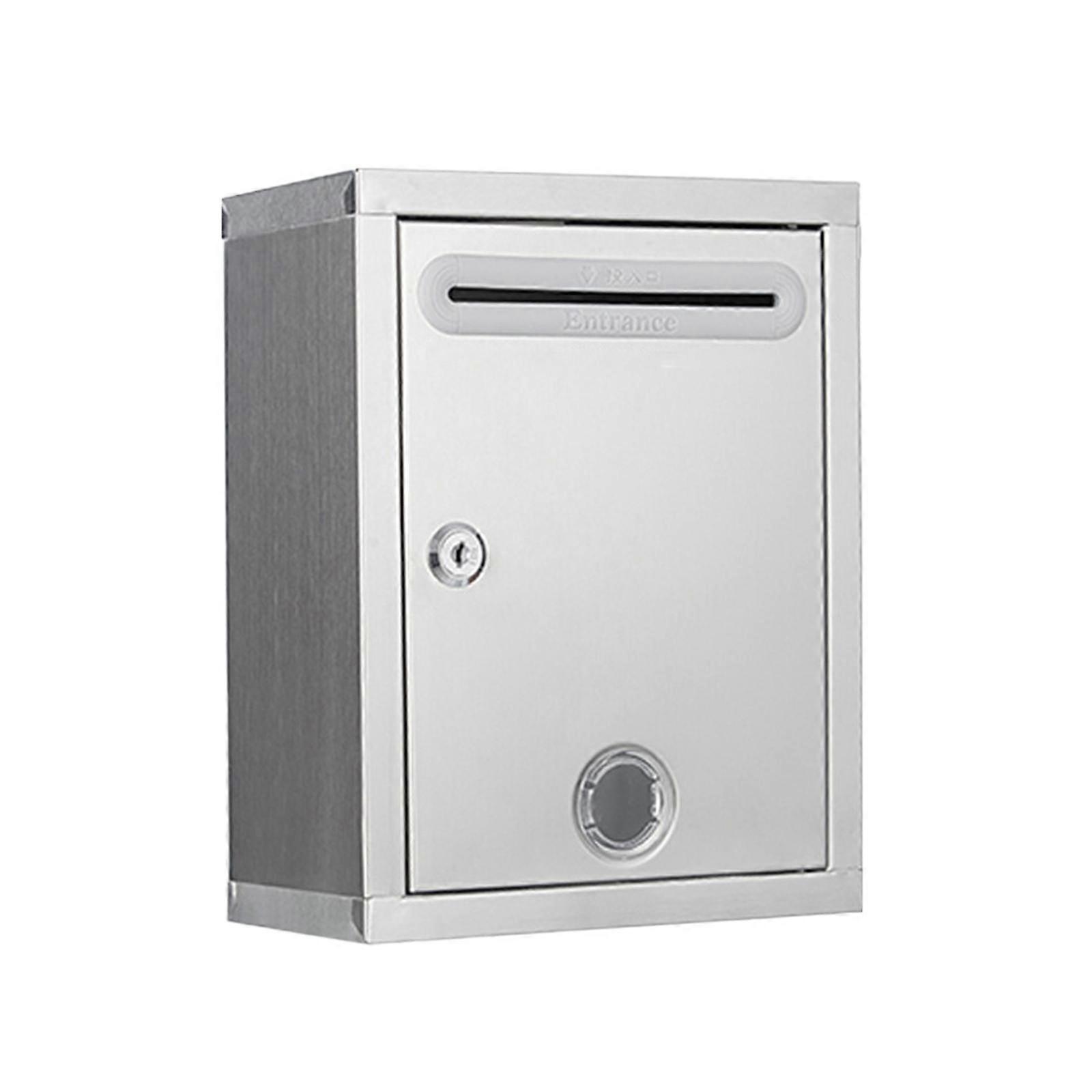 Wall Mount Mailbox Heavy Duty Deposit Drop Box with Key Lock Easy Installation