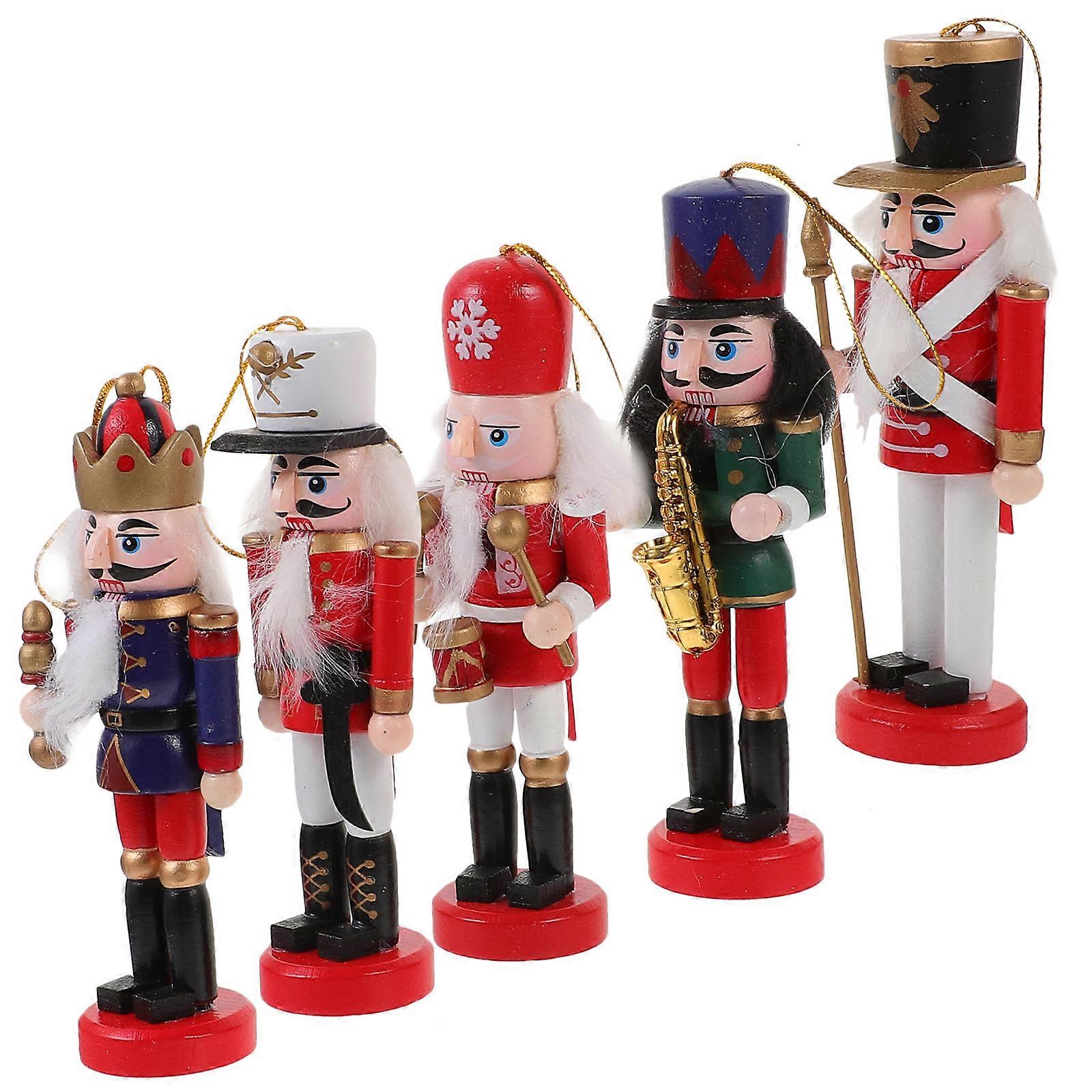 Wooden Nutcracker Christmas Decoration Festival Nutcracker 20Pcs Set
