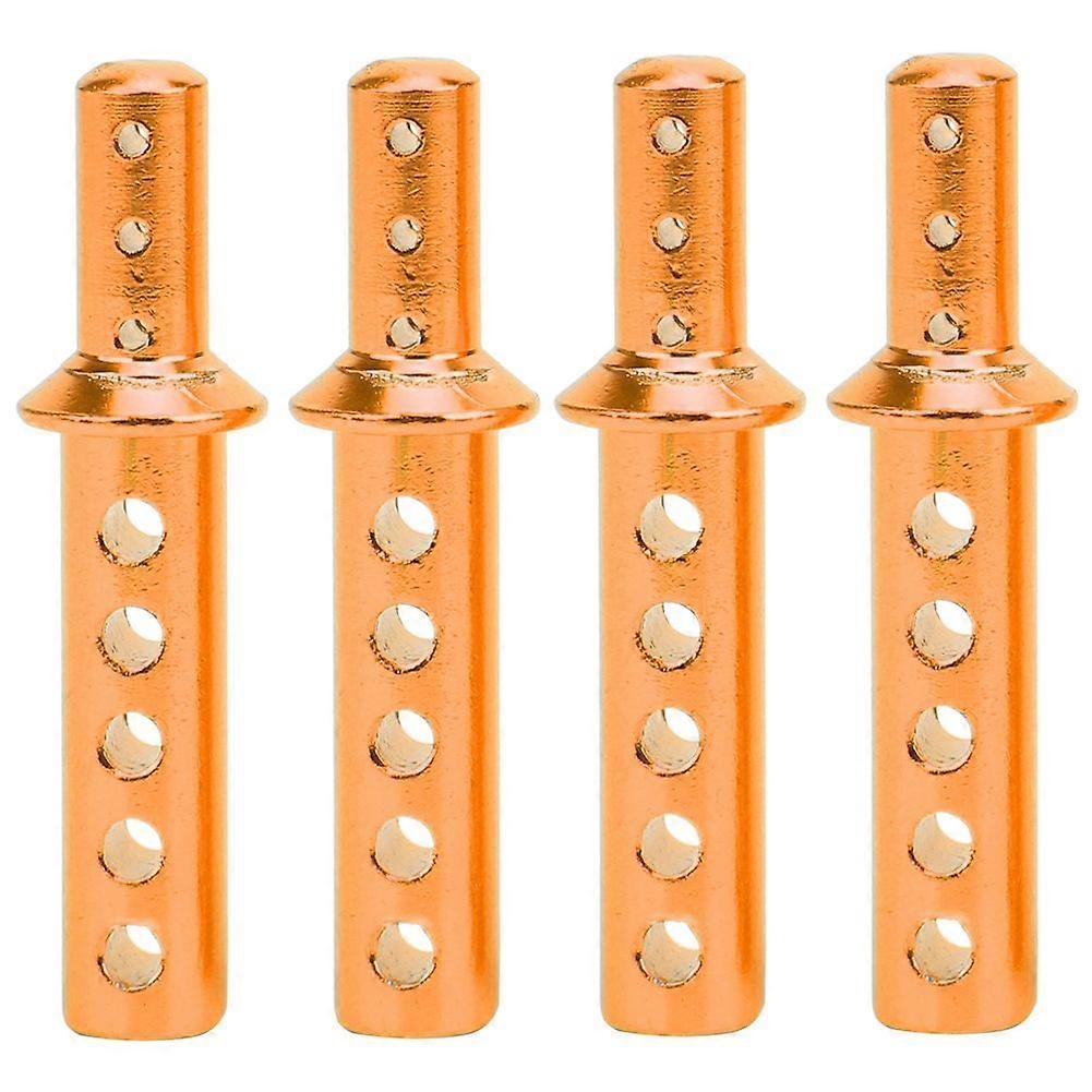 4Pcs Aluminium Alloy RC Shell Column Replacement Fit for HSP 94111 94108 94188 1/10 RC CarOrange