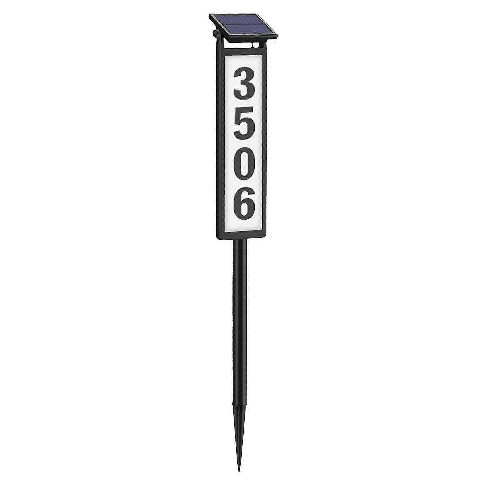 2 Pack Illuminated House Number Plate with Energy Efficient Solar Technology and Waterproof Rating Night Visibility Sign