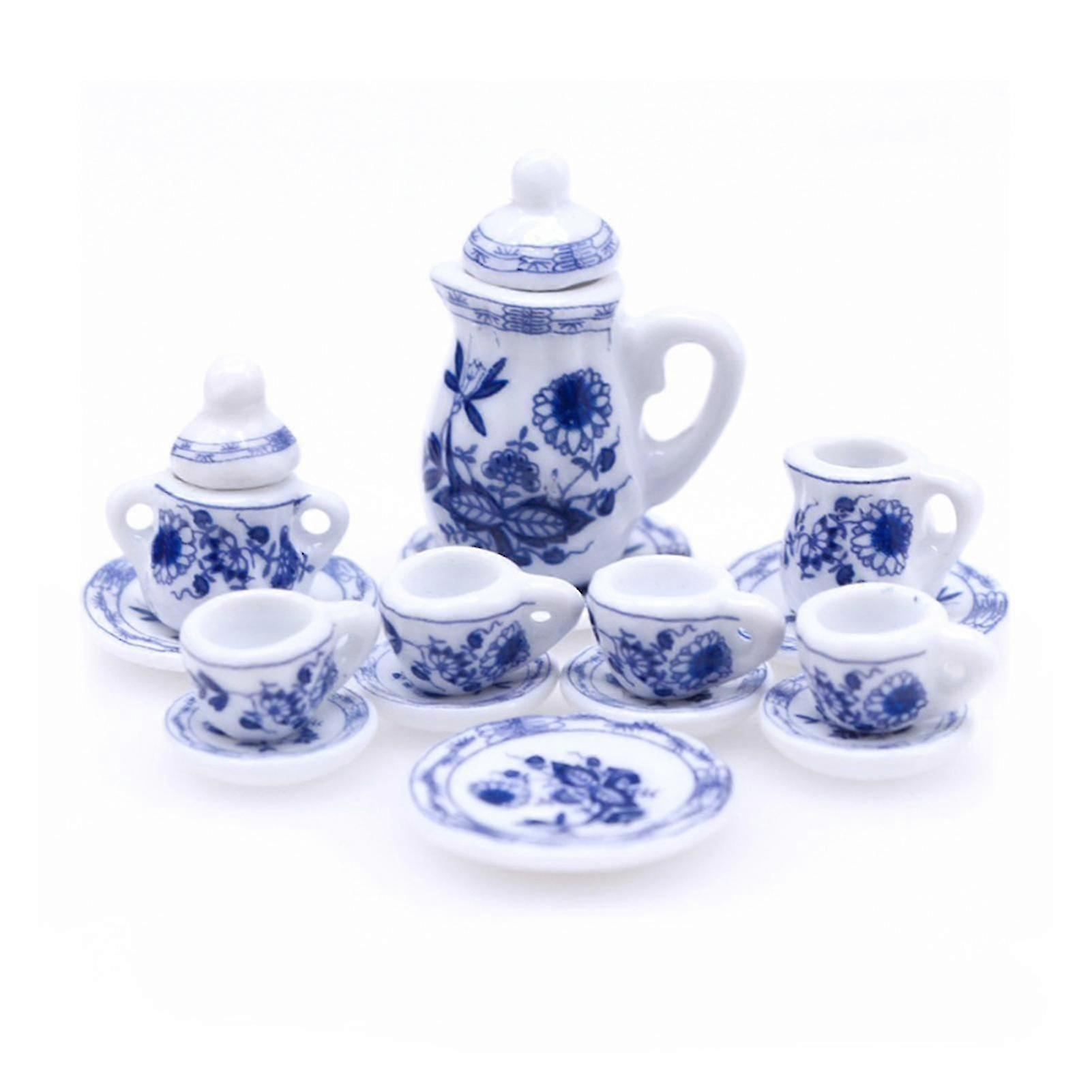 Miniature Tea Set Small High Simulation Decorative Lightweight Tiny Doll-house Teapot Set Play House Toy