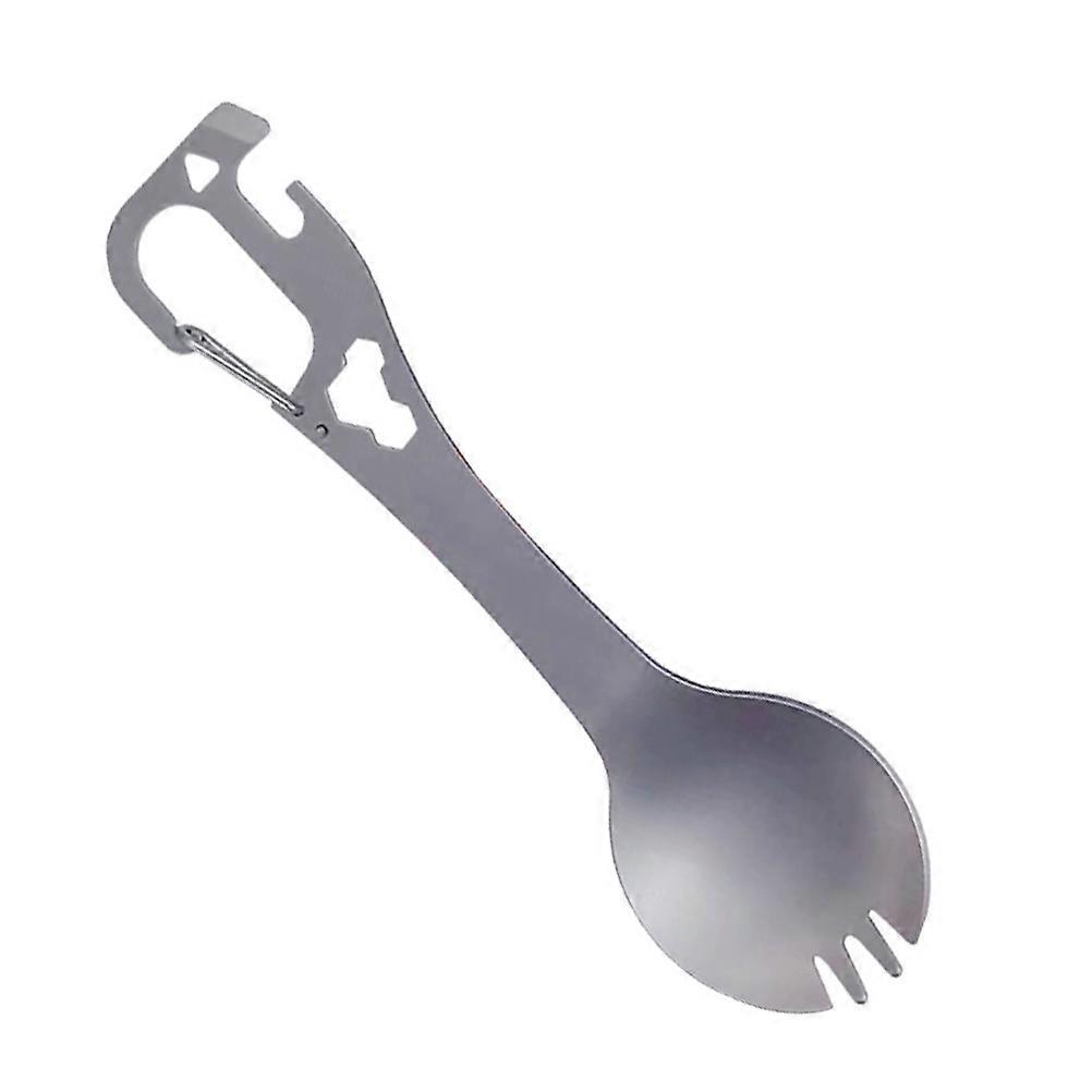 Spork Camping Fork Spoon Multi-Use Stainless Steel Bottle Opener Tool Portable