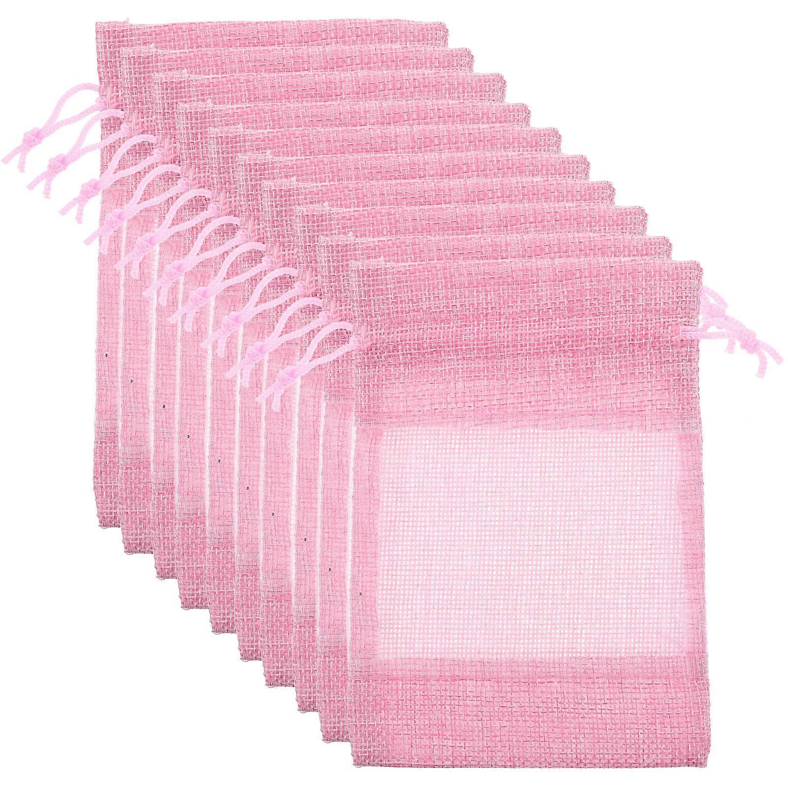 Clear Window Drawstring Bag Small Organizer Bag 40Pcs for Storage Use