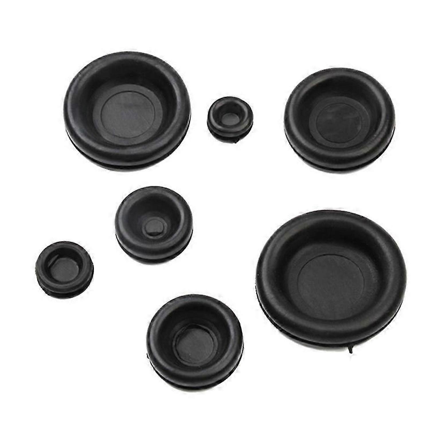 170Pcs 7 Sizes Rubber Grommet Assortment Kit, Firewall Hole Plug Set Electrical Wire Gasket Solid Ho
