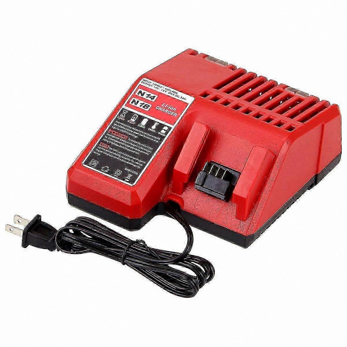 Fast Charger for M18 14.4V-18V Li-ion Batteries, Multi-Voltage EU Plug Compatible with 48-11-1850 48-11-1852 Models