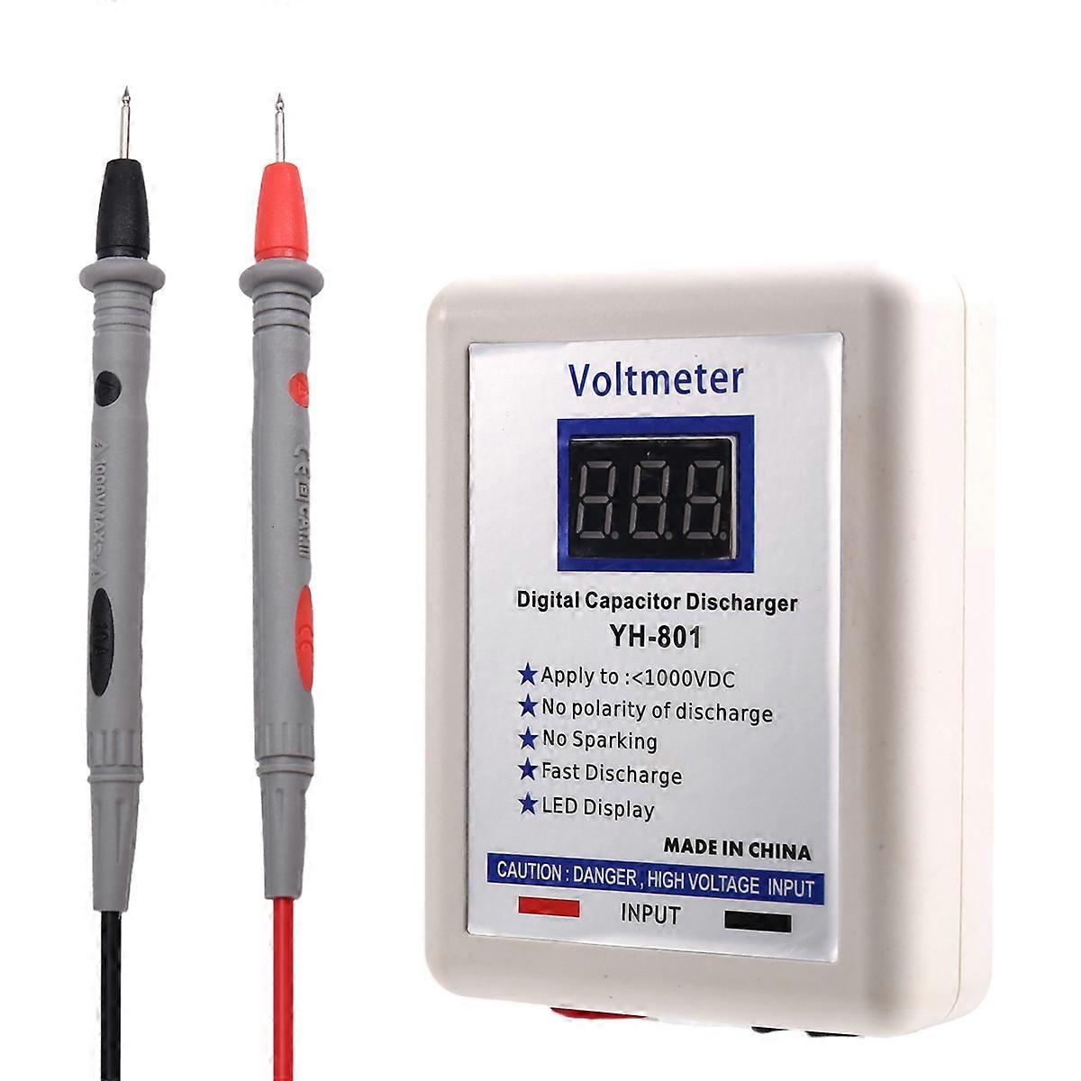 1000V Digital Capacitor Digital Voltmeter Fast Discharger Discharging Tool Electronic Repair Display Voltage Test Pen