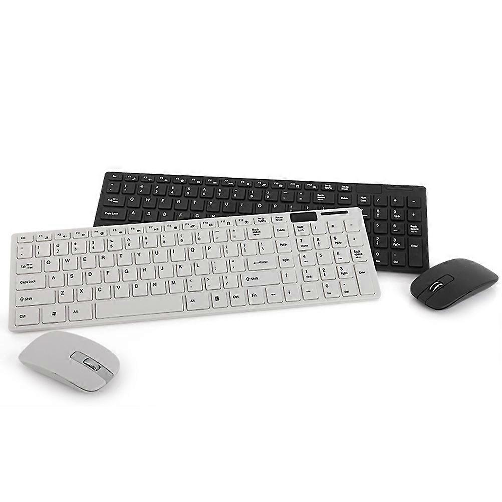 Ultra-Thin Wireless Keyboard And Mouse For Outdoor Use Black Comfortable Keys 1 Set