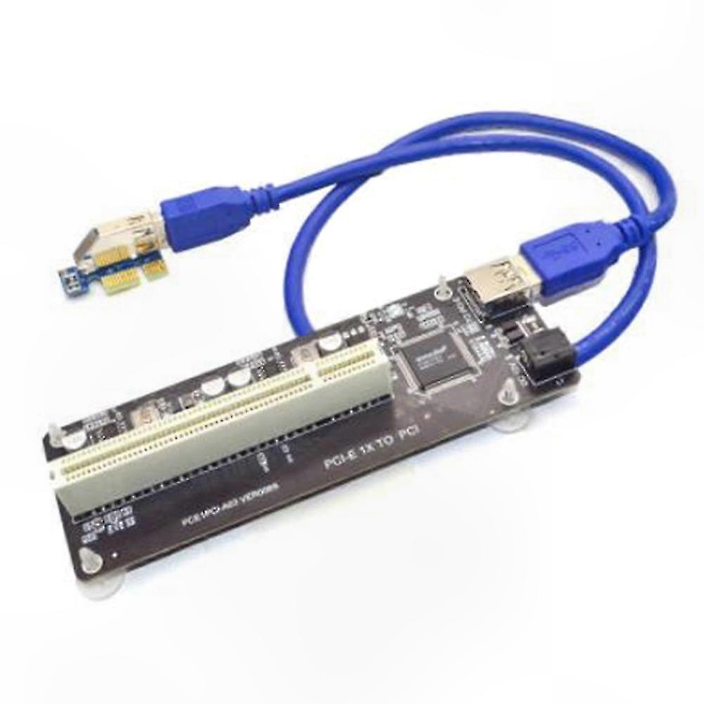 PCI-E X1 to PCI Riser Adapter Card with USB 3.0 Cable for High-Performance Expansion Slot Conversion