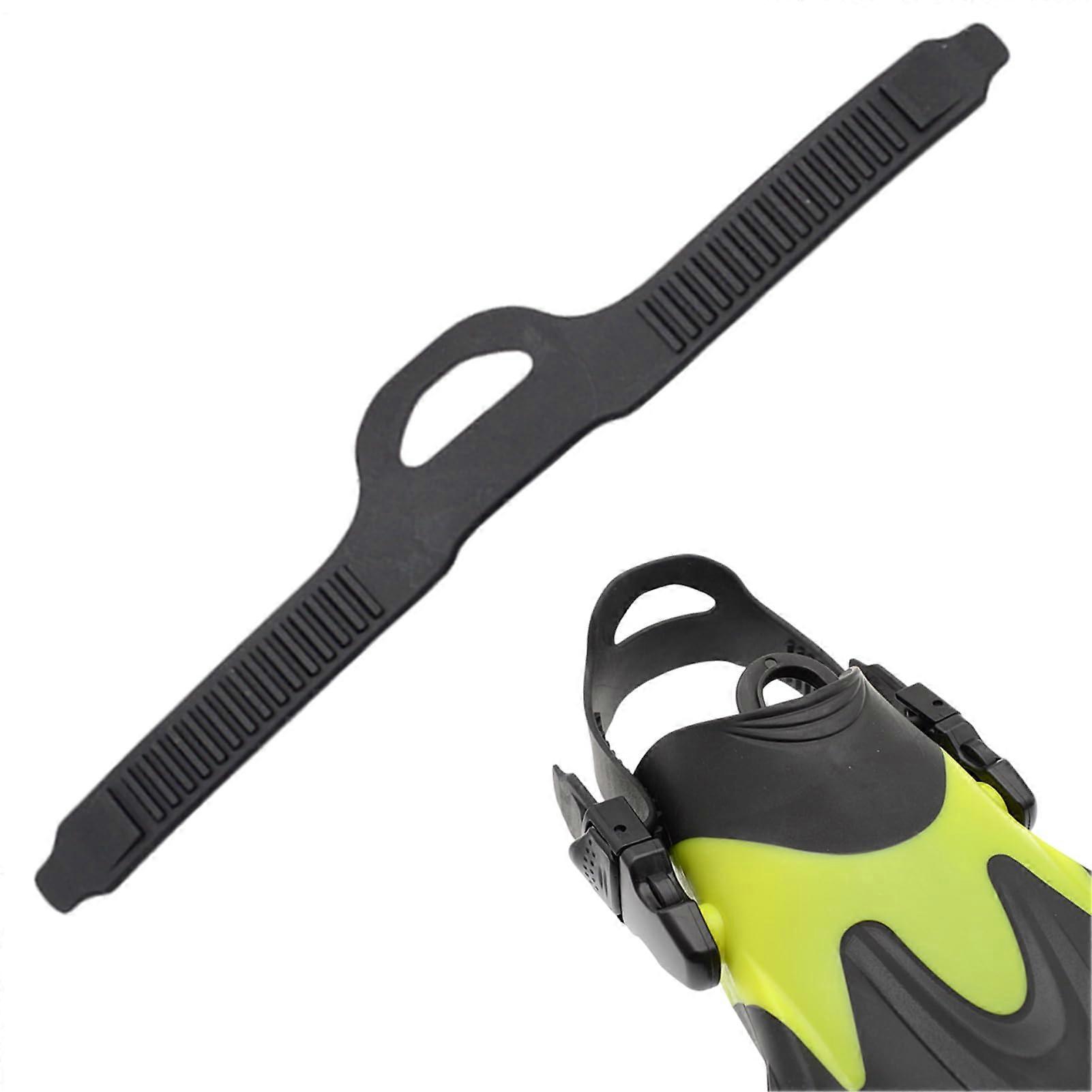 Fin Strap Non Slip Elastic Heel Strap Replacement Set Of 2 For Swim Fins Adjustable Tension Fits Most Flippers