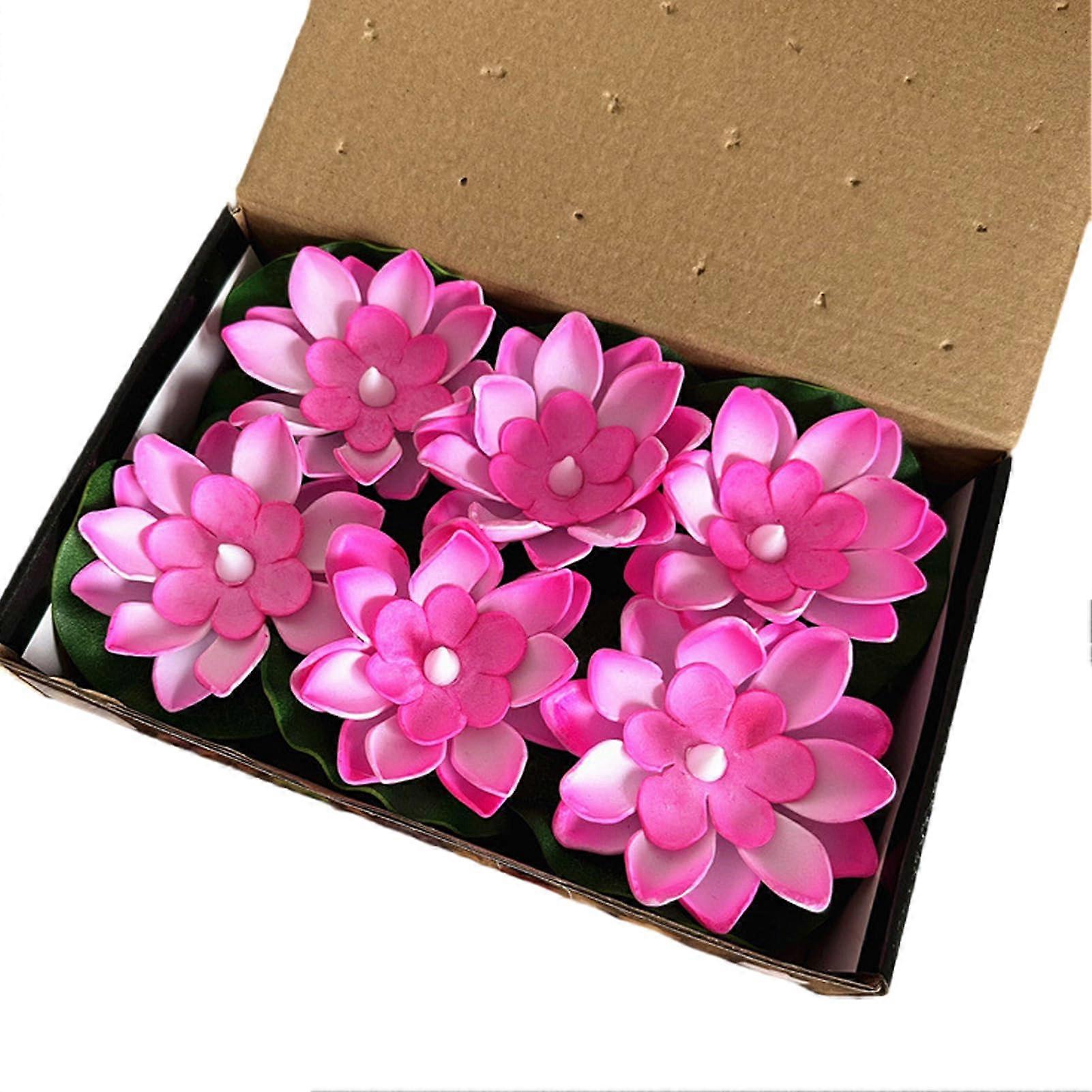 Lotus Lights Waterproof Floating Pool Decor Battery Powered Pond Lights EPP Floating Candles Model A