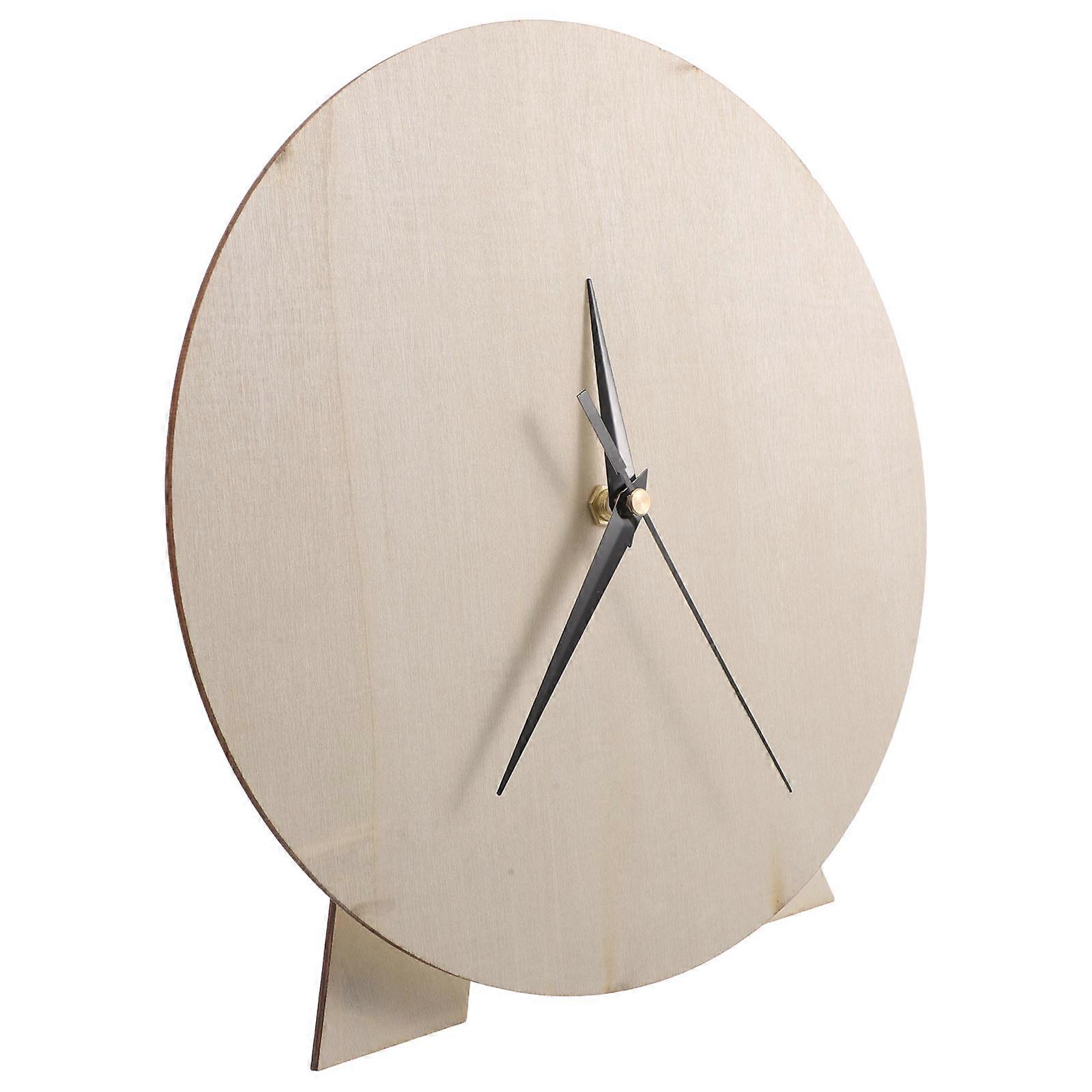 Creative Clock DIY Wooden Round Dial for Home Decor Craft Projects 2Pcs