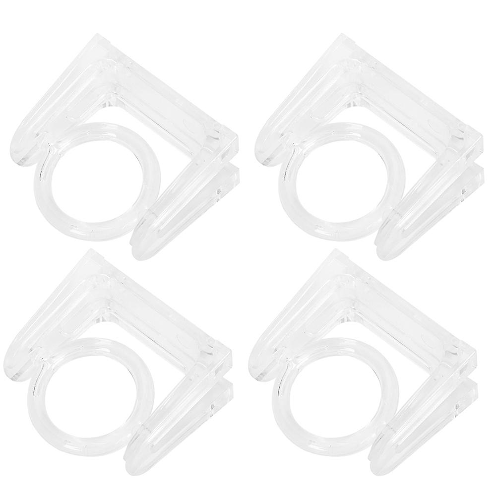 Self Adhesive Curtain Rod Holder for Home Use Transparent 8Pcs Pack
