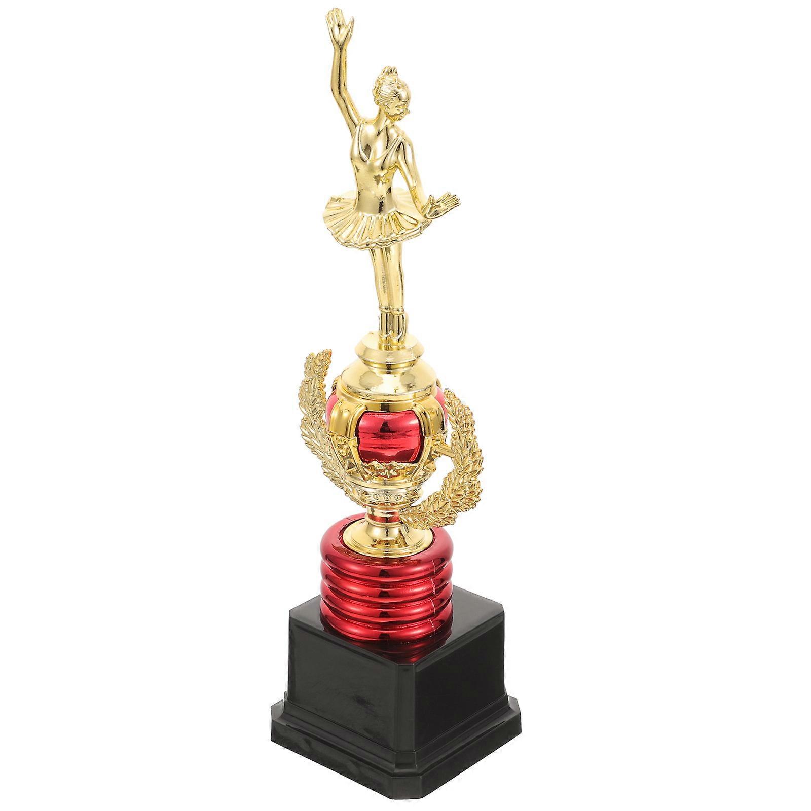Plastic Ballet Dance Trophy Golden Trophy for Children 3Pcs Set