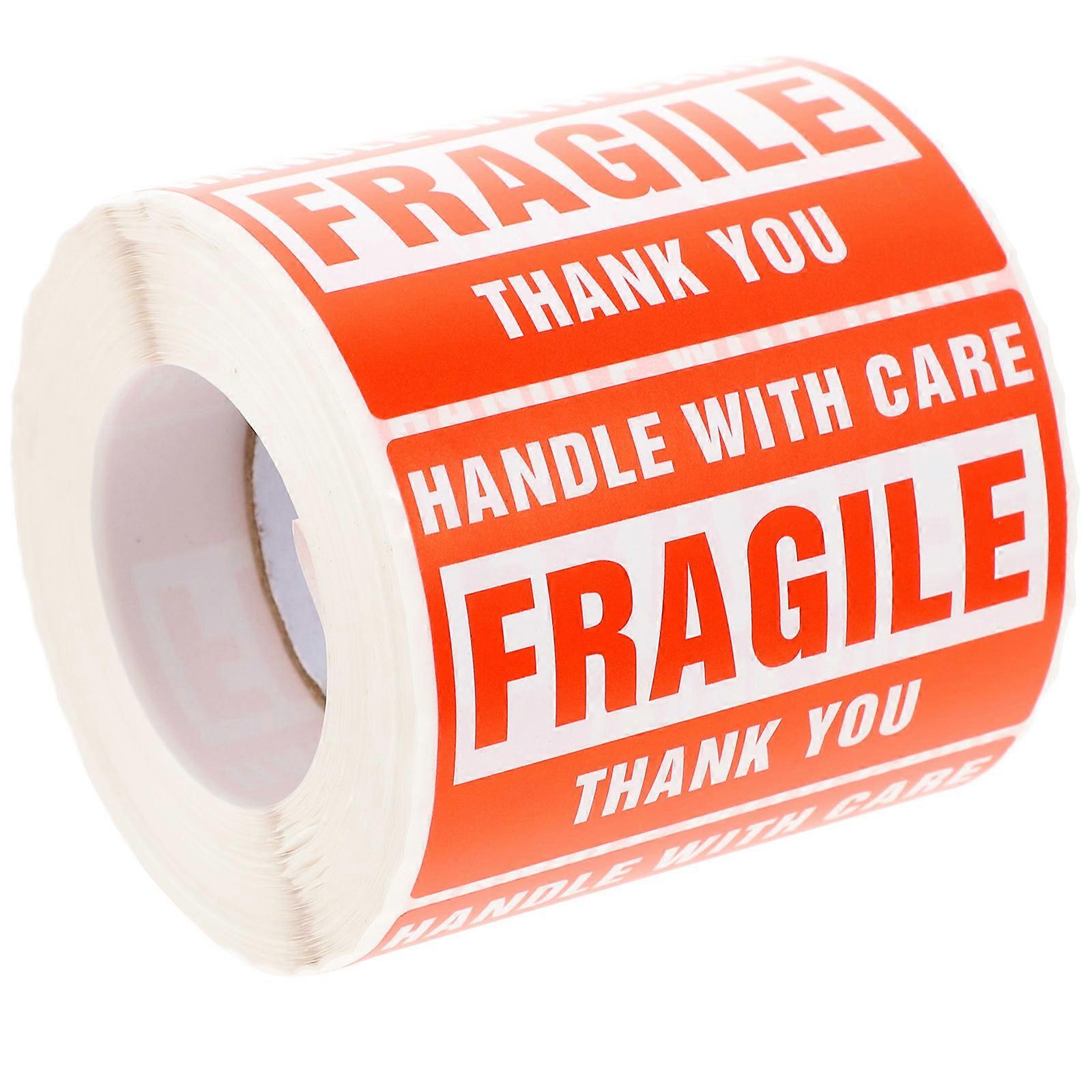 Fragile Stickers Packing Warning Labels for 4 Rolls Self-Adhesive